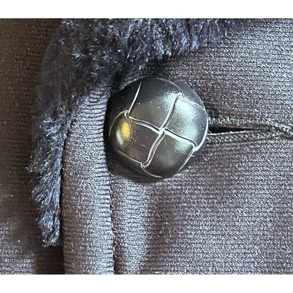 Shanhouse Sports Outerwear Men's Navy Blue Coat Faux Fur Collar & Lining Size 42 - Picture 5 of 9